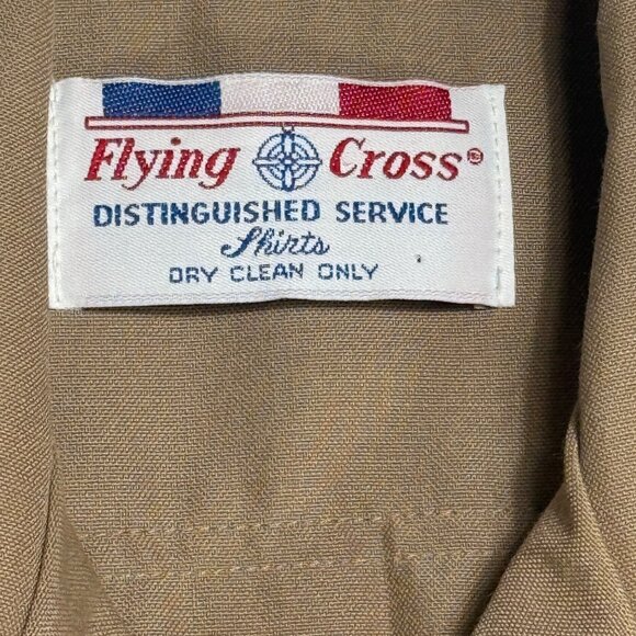 Flying Cross USMC Khaki Service Shirt Small Short Sleeve 55/45 Wool Poly USA - Picture 3 of 8